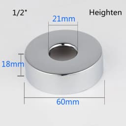 2PCS 1/2"3/4"Faucet Decorative Cover Stainless Steel Water Pipe Connector Heighten Valve Panel Shower Kitchen Faucet Accessories