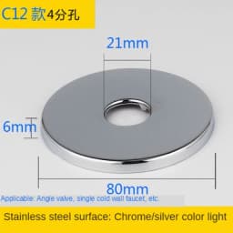 2PCS 1/2"3/4"Faucet Decorative Cover Stainless Steel Water Pipe Connector Heighten Valve Panel Shower Kitchen Faucet Accessories