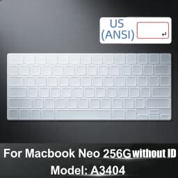2026 New Release TPU Transparent Keyboard Cover Protector for MacBook Neo A3404 Dust-Proof Keyboard Skin