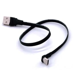 5cm-1m flat USB elbow to type-C male charging data cable version 2.0 connector elbow left and right right angle flexible cable