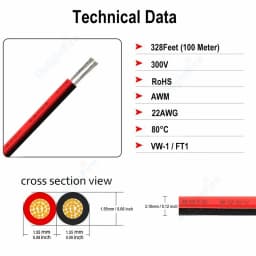 2pin 12V LED Cable 10m 28 26 24 22 20 18 AWG PVC Tinned Copper Electrical Wires For LED Strip Light Extension Speaker Audio