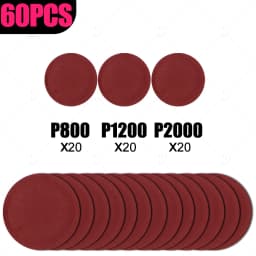 3/4/5 Inch 15-60PCS Round Sand Paper For Sanding Disc Grinder Car Polishing Sander Sandpaper Grit 800 1200 1500 2000 3000 5000