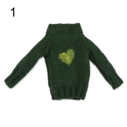 Mini Knitted Sweater for 1/6 Dolls Autumn Winter New Tops Fashion Casual Doll Sweater DIY Handmade Clothes Dressing Accessories