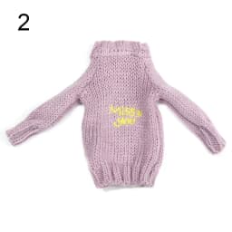 Mini Knitted Sweater for 1/6 Dolls Autumn Winter New Tops Fashion Casual Doll Sweater DIY Handmade Clothes Dressing Accessories