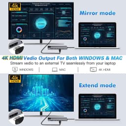 USB C Hub 8 In 1 Type C 3.1 To 4K HDMI Adapter with RJ45 SD/TF Card Reader PD Fast Charge for MacBook Notebook Laptop Computer