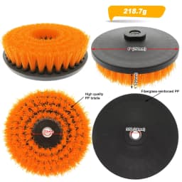 6 Inch Electric Hollow Scrubber Cleaning Brush For Carpet Glass Car Tires Shower Tile Bathroom and Kitchen Surface with Adapter