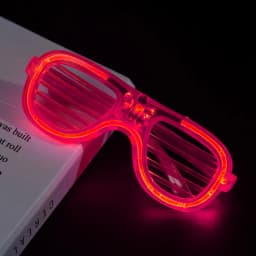 Christmas LED Blinds Glasses Party Luminous Light Up Rave Costume Decor