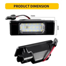 2Pcs Error Free Xenon White LED License Plate light For Infiniti Q50 Nissan Primera P12 NV200 Pathfinder R51 Versa Qashqai J10