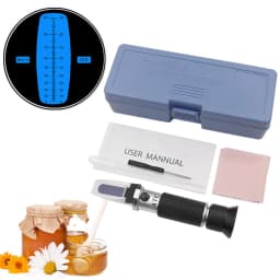 ATC Handheld Refractometer 0‑90% Brix Optical Sugar Detector Fruit Sauce Concentration Measuring Tool With Box