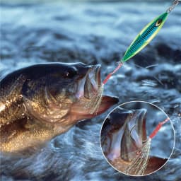 50Pcs Assist Hooks for Slow Jigging Metal Jig Barbed Hook Tying Up Fishhook With Teaser Feather Saltwater Fishing Hook Set
