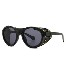 46311 Steam Punk Oval Windproof Goggle Sunglasses Vintage Men Women Shades UV400 Vintage Glasses