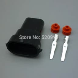 shhworldsea 2sets 2pin waterproof 9006 H11 9005 HB3 HB4 Headlight Fog Light Connector Plug Cable Socket Connector Repair Kit