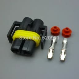 shhworldsea 2sets 2pin waterproof 9006 H11 9005 HB3 HB4 Headlight Fog Light Connector Plug Cable Socket Connector Repair Kit