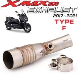 For X MAX 300 XMAX300 XMAX 250 XMAX250 2017 2018 2019 2020 2021 Middle Link Pipe full system Fit All 51mm Exhaust Muffler