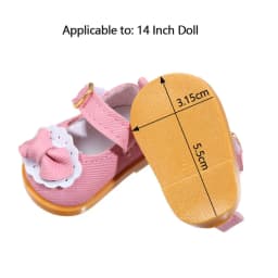 5.5cm Doll Toy Bright Leather Shoes for 1/6 Doll Toys Accessories Handmade Cute Doll Bandage Shoes Girls Gifts Doll Accessories