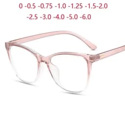 Rice Nail Frame Anti Blue Light Cat Eye Prescription Glasses For The Nearsighted TR90 Optical Spectacles 0 -0.5 -0.75 To -6.0