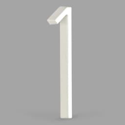 1pc 125mm Floating House Number Outdoor 5 inch White Aluminum Alloy Apartment Door Numbers Mailbox Address Sign #0-9 With Screws
