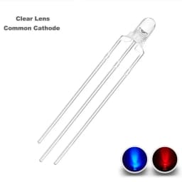 100 Pcs 3mm Led Diode Bicolor Two Color Red Green Blue Commmon Anode Cathode 2V 3V 20mA F3 Light Emitting Lamp Blub For DIY PCB