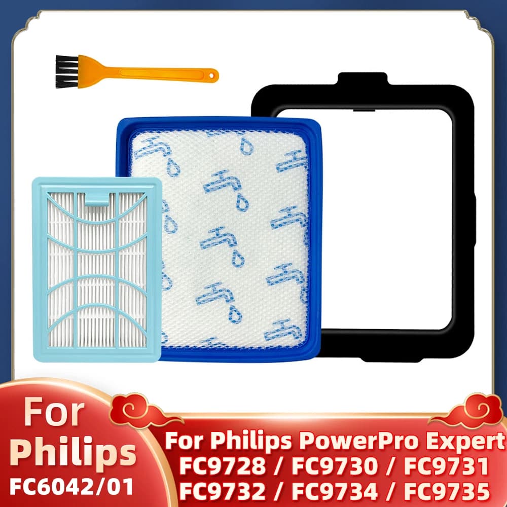 Fit For Philips PowerPro Expert CP0616 FC9728 FC9730 FC9731 FC9732 FC9733 FC9734 FC9735 Washable Inlet Filter and Exhaust Filter