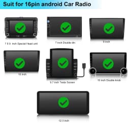 Car Audio DVD Android 16PIN Power Cable Adapter With Canbus Box For Jeep Cherokee Compass Renegade Fiat Power Wiring Harness