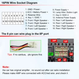 Car Audio DVD Android 16PIN Power Cable Adapter With Canbus Box For Jeep Cherokee Compass Renegade Fiat Power Wiring Harness