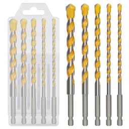 Versery 5-12mm Hex Shank 160mm Carbide Multi-Function Drill Bits Hole Saw For Brick Concrete Soft Tile Wood Metal