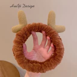 cute carrot Plush face wash hair band winter warm letter rabbit ear headbands fashion bow wide edge girl hair bands headdress