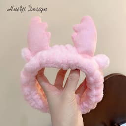 cute carrot Plush face wash hair band winter warm letter rabbit ear headbands fashion bow wide edge girl hair bands headdress