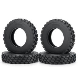YEAHRUN 22/25/28/30mm Rubber Tyres Wheel Tires for Tamiya 1/14 RC Trailer Tractor Truck Front & Rear Wheel Rims Accessories Part