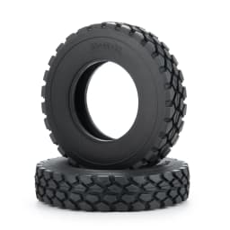 YEAHRUN 22/25/28/30mm Rubber Tyres Wheel Tires for Tamiya 1/14 RC Trailer Tractor Truck Front & Rear Wheel Rims Accessories Part