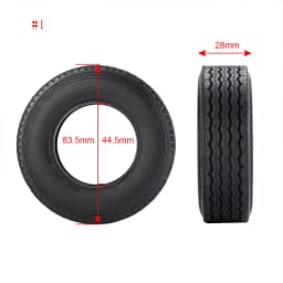 YEAHRUN 22/25/28/30mm Rubber Tyres Wheel Tires for Tamiya 1/14 RC Trailer Tractor Truck Front & Rear Wheel Rims Accessories Part
