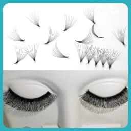 MICC 3D 14D 7mm 20mm Pointy Base Medium Stem Slim Thin Premade Volume Loose Fans Lashes Russian Fan Eyelash Extensions Faux Mink