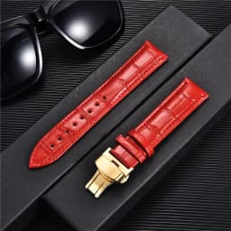 REMZEIM Watch Accessories Watch Strap 18mm 20mm 22mm 24mm Cow Leather Watch Band Blue Green Red Brown Black Watchband