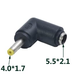 DC Connector 5.5 X 2.1MM Female Power Adapter to 3.0×1.35, 5.0*3.0, 4.0×1.7, 5.5×2.1, 5.5×2.5, 6.3×3.0, 6.0×4.4MM Male 90 Degree