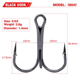 High Carbon Steel Treble Hooks 1000Pcs Saltwater Sharp Fishhook Barbed Bright Tin Sea Fishing Hook Double Strengthened Wholesale