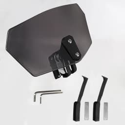 1X Universal Motorcycle Smoke Windscreen Wind Deflector Windshield For Triumph Yamaha Suzuki Honda Harley Touring BMW