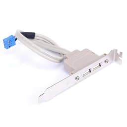 2 Ports USB 2.0 Female Back Panel To Motherboard 9pin Header Connector Cable Adapter With PCI Slot Plate Bracket 30cm