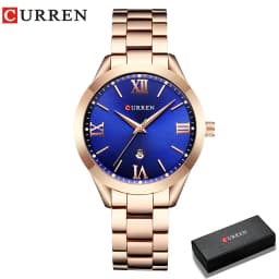 CURREN Ladies Watch For Women Fashion Retro Female Waterproof Watch Steel Quartz Watch For Women Christmas Relógio Feminino 9007