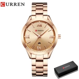 CURREN Ladies Watch For Women Fashion Retro Female Waterproof Watch Steel Quartz Watch For Women Christmas Relógio Feminino 9007