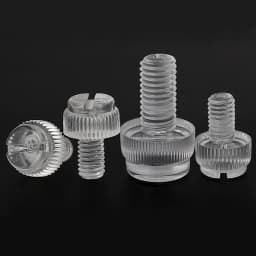 10/20Pcs M3 M4 M5 M6 M8 Acrylic Clear Transparent Plastic Knurl Slotted Head Adjust Toolless Hand Tighten Thumb Bolt Screw