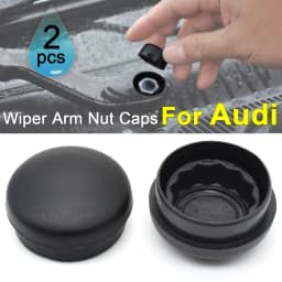 2Pcs Car Front Windscreen Wiper Arm Nut Cap Bolt Cover For Audi A1 A2 A4 B5 B6 B7 B8 A6 C4 C5 C6 C7 Q3 Q5 R8 TT OE# 5N0955205