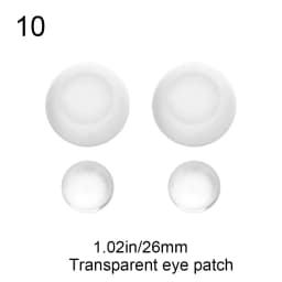 1Set 8~26mm Safety Acrylic Doll Eyes Half Round Eyeball Transparent&Black Eye Patch DIY Doll Toys Accessories Gifts