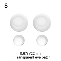 1Set 8~26mm Safety Acrylic Doll Eyes Half Round Eyeball Transparent&Black Eye Patch DIY Doll Toys Accessories Gifts