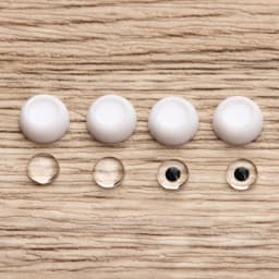 1Set 8~26mm Safety Acrylic Doll Eyes Half Round Eyeball Transparent&Black Eye Patch DIY Doll Toys Accessories Gifts