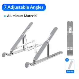 ORICO Laptop Vertical Stand Aluminium Fordable Tablet Holder 2-in-1 Stand Support Detachable for 10-17.4 inch PC Macbook Stand