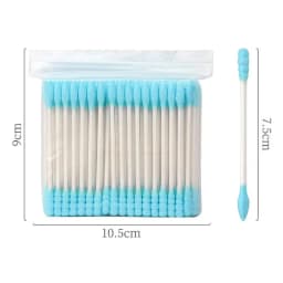 100pcs Double Head Cotton Swab Wood Sticks Disposable Buds Cotton For Beauty Makeup Nose Ears Cleaning Health Care Tools