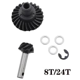 8T 24T/27T/30T/33T Steel Helical Bevel Axle Gear for 1/10 RC Crawler Axial SCX10 II III 90046 axi03014 RBX10 Capra 1.9 utb