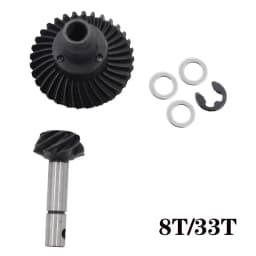 8T 24T/27T/30T/33T Steel Helical Bevel Axle Gear for 1/10 RC Crawler Axial SCX10 II III 90046 axi03014 RBX10 Capra 1.9 utb