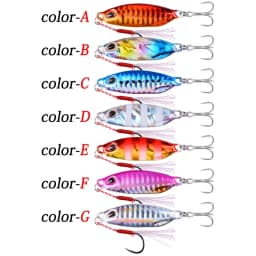 7pcs/set Slow Cast micro Jigging Metal Spoon 10/15/20/30/40g VIB Jigs Fish Lure pilker fishing Sea Artificial Bait