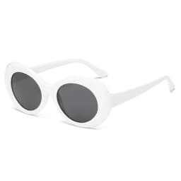 Kurt Cobain Round Sun Glasses Fashion Retro Oval Style Sunglasses Woman Ladies White Black Vintage Oculos De Sol Feminino